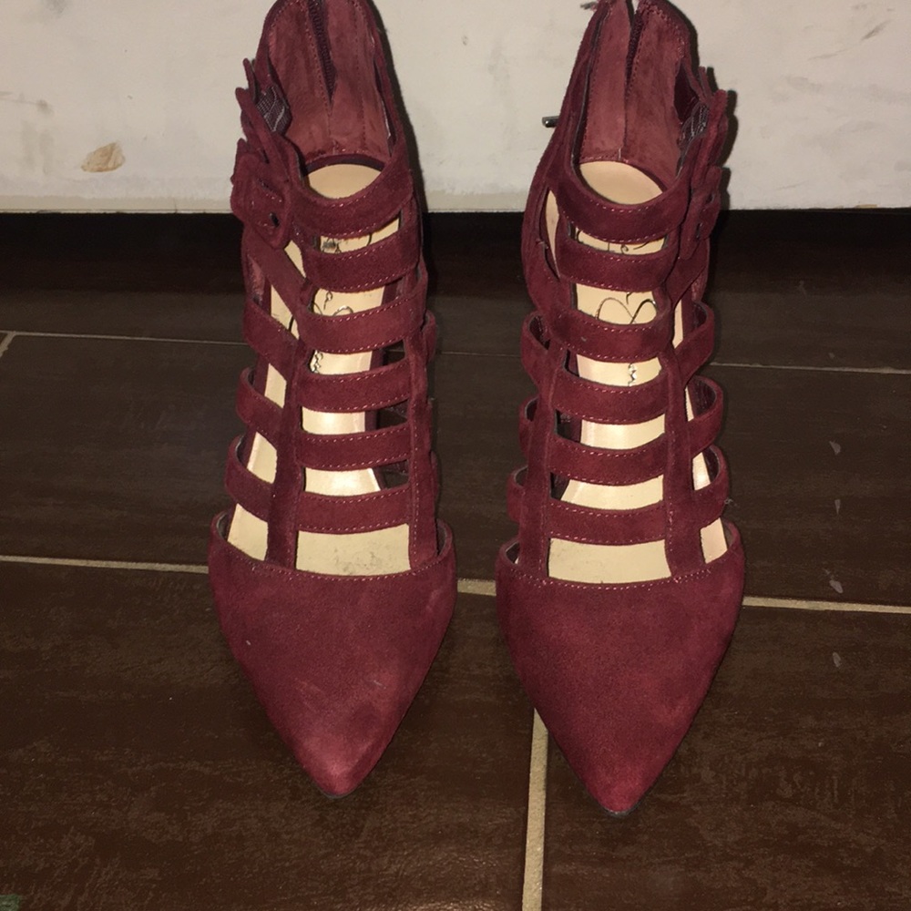 Wine color Jessica Simpson heels NEVER WORN